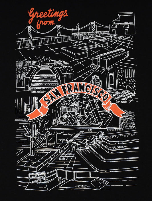 Postcard tee - “Black”