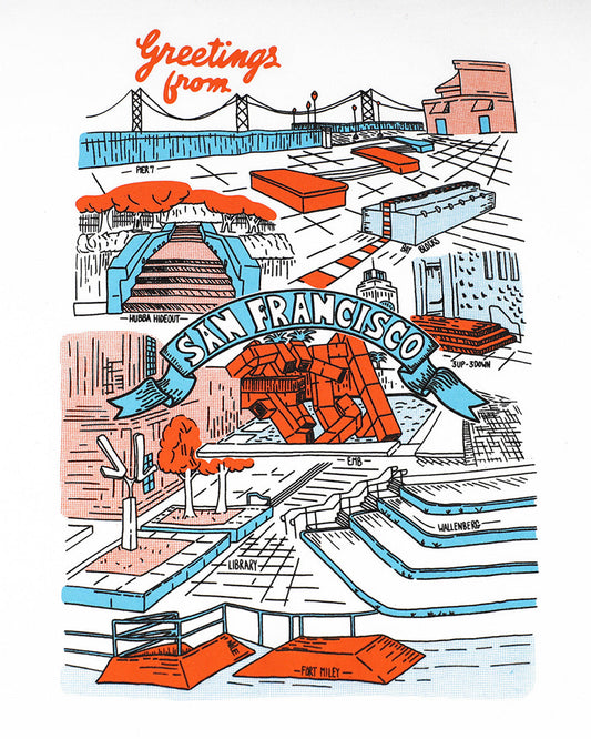 Postcard tee - “White”